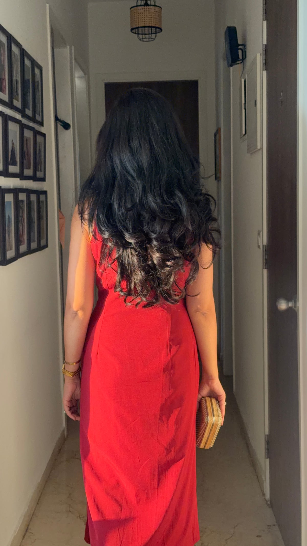 Maè merlot red front knot twist dress